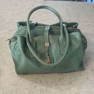 Chic Green Leather Satchel